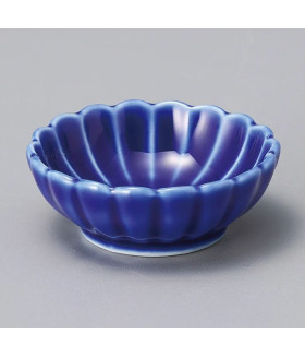 Ёмкость для соуса (Dark-blue Chrysanthemum Wave Plate Small size) 6×2.3cm MARUMO TAKAGI