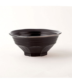 Тарелка для супа Рамен Чёрная "Tenmoku" 21.2 x 9.2cm
