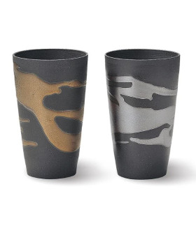 Набор посуды Midare Oribe (Gold & Silver foaming cup pair) 85 x 140mm / 500cc x 2 Marumo Takagi