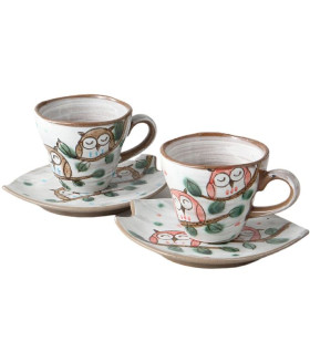 Набор кофейный ("СОВЫ"Coffee Cup and Saucer Pair Owl) MARUMO