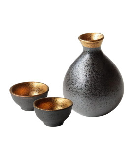 Набор для саке Shukki (Shampagne gold Sake) 3предм:Токкури 300СС,очёко 50СС Marumo Takagi