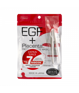 Маска с плацентой и EGF фактором 7 шт, JAPAN GALS Placenta +