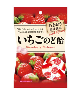 Леденцовая карамель со вкусом клубники «AMAOU NODOAME» от боли в горле 80г PINE