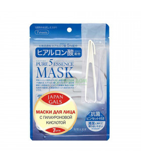 JAPAN GALS Pure5 Essence Маска для лица с гиалуроновой кислотой 7 шт