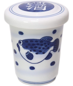 Пиала с крышкой для саке "Fugu fin Sake Cup" 6.5x9cm,150мл  Marumo