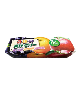 Желе Фруктовое АССОРТИ: Виноград КЁХО, Апельсин, Яблоко FUJI 95g x 3шт, 285г SEIU