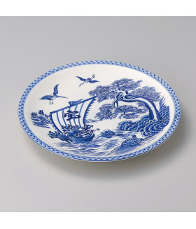 Тарелка круглая "Kindami Imari" 32×3.5cm (БАНКОЯКИ) MARUMO TAKAGI